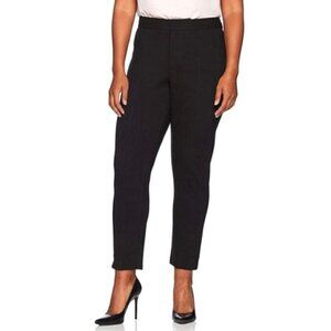 * NYDJ Black Ponte Knit Slim Trouser Pant Size 24W